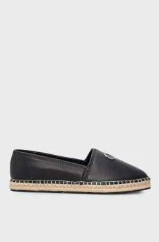 Женские черные кожаные эспадрильи ESPADRILLE RE LOCK LEATHER Черный 37 Calvin Klein HW0HW02036