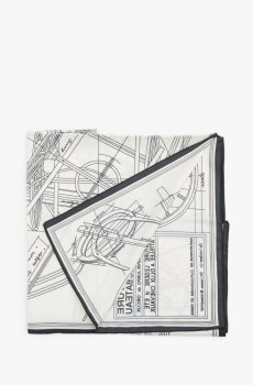 Хустина з принтом біла Estro ER00109702