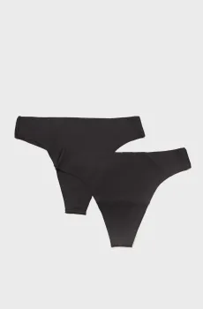 Женские черные трусики (2 шт) Черный M womensecret 7683089