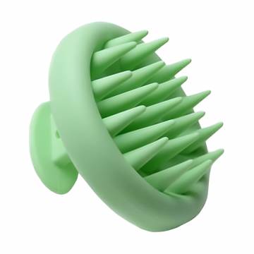 Щетка-шабер для кожи головы Cosmo Shop круглая, салатовая, 8*6.3*1.5 см, 1 шт (CS04G)