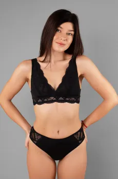 Женский черный бюстгальтер Черный 75C brabrabra SLZ25901101