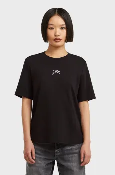 Женская черная футболка Script Черный XS G-Star RAW D26907,D976