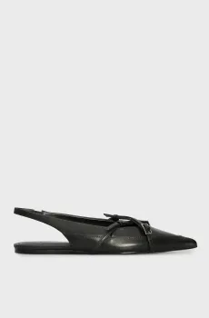 Женские черные кожаные слингбэки Walda Черный 38 PRPY PRSLT6041W