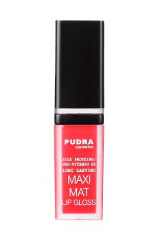 Матовый блеск для губ Pudra Cosmetics Maxi Matt Long Lasting Lip Gloss с протеинами шелка та провитамином B5, 02, 7 мл
