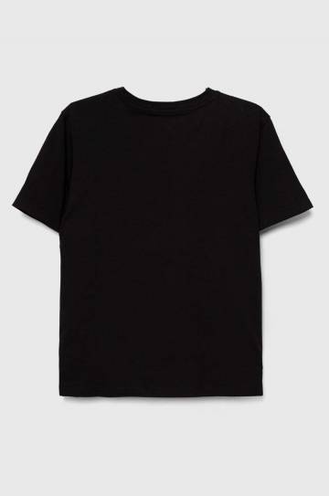 Детская хлопковая футболка Calvin Klein Jeans цвет чёрный однотонная Детская хлопковая футболка Calvin Klein Jeans цвет чёрный однотонная