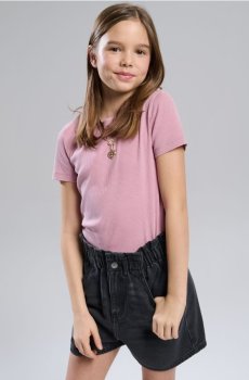 Шорти paperbag з ефектом прання - сірий