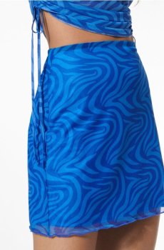 Візерункова мініспідниця з сітчастої тканини - різнобарвний