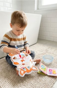 Набір для малювання водою: килимок, книжка та маркер - світло-помаранчевий