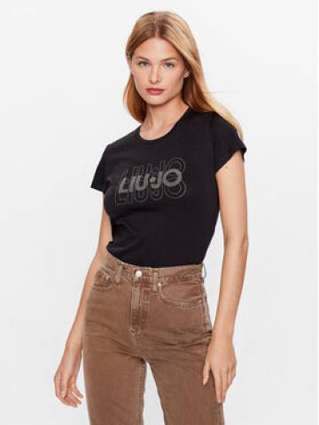 Liu Jo Футболка WF3085 J6308 Чорний Regular Fit Liu Jo Футболка WF3085 J6308 Чорний Regular Fit