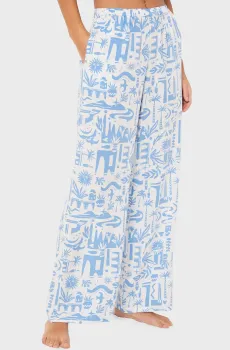 Женские белые брюки с узором GIANNA Белый S Etam 6544752