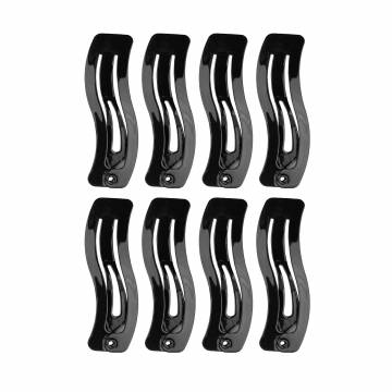 Набор зажимов для волос Titania Wave Small черные, 8 шт (7882 B)