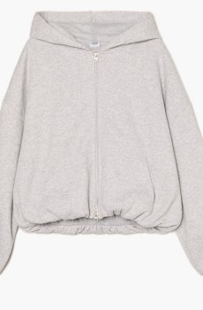 Cropp - Гладке худі - light grey