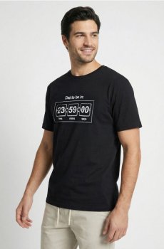 Бавовняна футболка - чорний