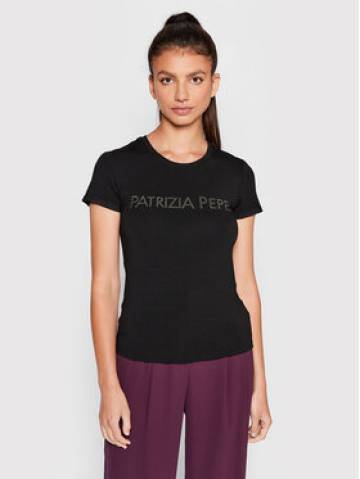 Patrizia Pepe Футболка CM1419/J013-K103 Чорний Regular Fit Patrizia Pepe Футболка CM1419/J013-K103 Чорний Regular Fit