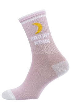 Носки женские Siela RT1322-078 Bright Moon, спортивные, лилово-белые, размер 39-42