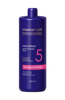 Лак для волос Master LUX Professional Hair Spray экстрасильная фиксация, 1 л