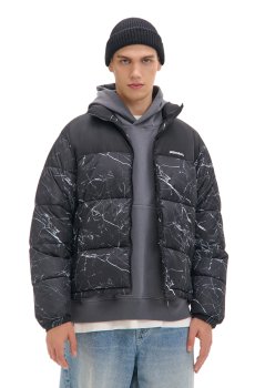 Cropp - Стьобана дута куртка - темно-сірий