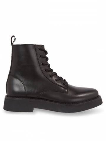 Tommy Jeans Ботильйони Tjw Lace Up Flat Boot EN0EN02310 Чорний Tommy Jeans Ботильйони Tjw Lace Up Flat Boot EN0EN02310 Чорний