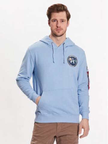 Alpha Industries Світшот Apollo Mission 106338 Голубий Regular Fit Alpha Industries Світшот Apollo Mission 106338 Голубий Regular Fit