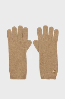 Женские бежевые кашемировые перчатки CASHMERE CHIC GLOVES Бежевый ONESIZE Tommy Hilfiger AW0AW16658