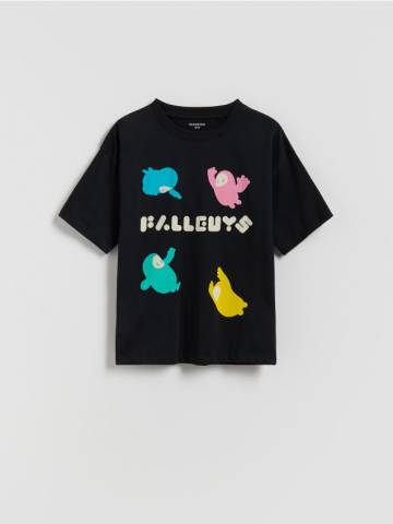 Reserved - Футболка Fall Guys - чорний - 125FO-99X Reserved - Футболка Fall Guys - чорний - 125FO-99X