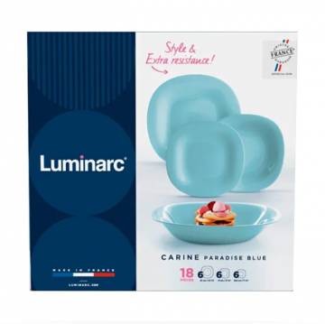 Столовый сервиз Luminarc Carine Paradise Blue, 18 предметов (V6222) Столовый сервиз Luminarc Carine Paradise Blue, 18 предметов (V6222)