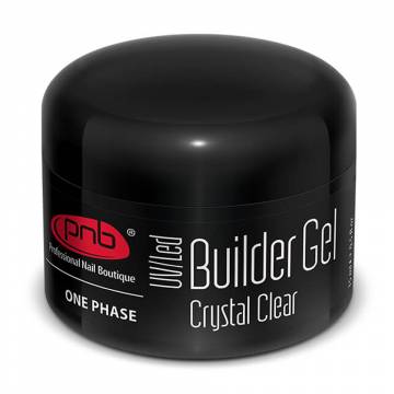 Однофазный моделирующий гель для ногтей PNB UV/LED One Phase Builder Gel Сrystal Clear прозрачный, 15 мл Однофазный моделирующий гель для ногтей PNB UV/LED One Phase Builder Gel Сrystal Clear прозрачный, 15 мл