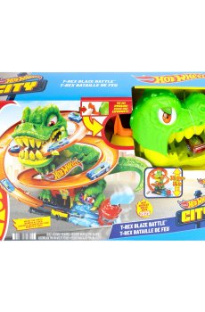 Игровой набор Hot Wheels City Атака огненного Ти-Рекса, от 4 лет (JBM73)