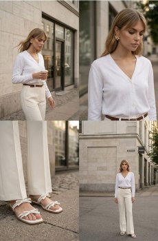 Класичний кардиган на ґудзиках - білий