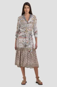 Женское платье с узором Разноцветный S Replay W9759 .000.10324