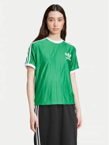 adidas Футболка adicolor 3-Stripes IY7227 Зелений Loose Fit adidas Футболка adicolor 3-Stripes IY7227 Зелений Loose Fit