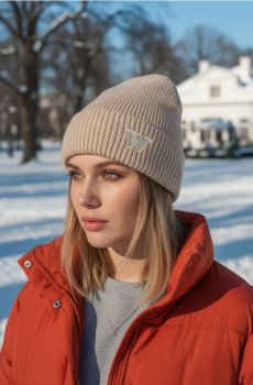 Шапка-біні - бежевий