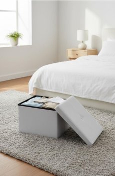 Пуф із функцією зберігання - нюдовий