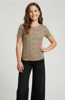 Бавовняна футболка - бежевий