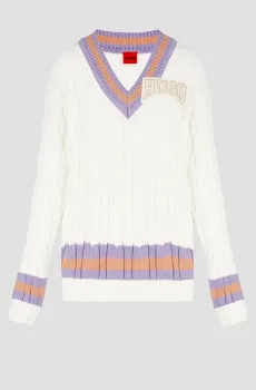 Женский белый пуловер Белый M HUGO 50518300;102