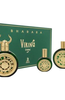 Парфюмированный набор унисекс Bharara Viking Dubai (парфюмированная вода, 100 мл + духи, 30 мл + лосьон для тела, 180 мл)