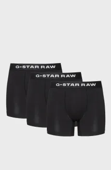 Мужские черные боксеры (3 шт) Boxer briefs Черный XXL G-Star RAW D23771,D516