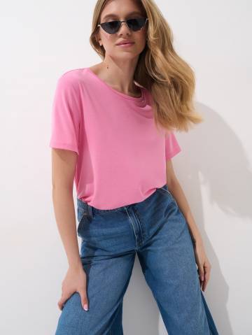 Mohito - LADIES` T-SHIRT - фіолетовий - XS Mohito - LADIES` T-SHIRT - фіолетовий - XS