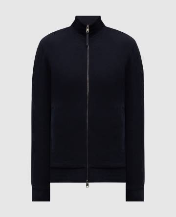 Синяя спортивная куртка с кашемиром