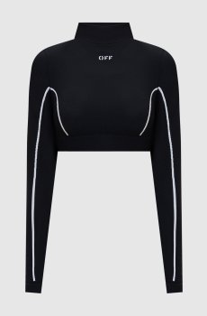 Черный укороченный топ Off Stamp