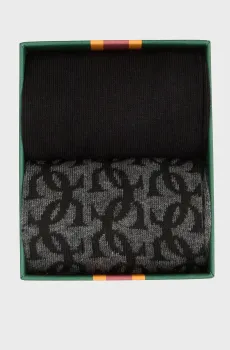 Мужские шкарпетки (2 пары) MONOGRAM Черный 40-42 Gant 9960363