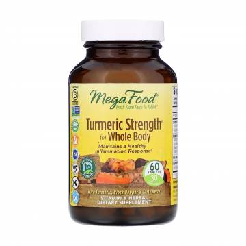 Сила куркумы для всего организма MegaFood Turmeric Strength for Whole Body, 60 таблеток