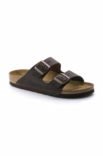 Кожаные шлепанцы Birkenstock Arizona мужские цвет коричневый 52531 Кожаные шлепанцы Birkenstock Arizona мужские цвет коричневый 52531