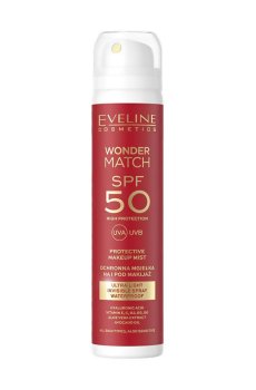 Ультралегкий защитный спрей для макияжа Eveline Cosmetics Wonder Match Protective Makeup Mist, SPF 50, 75 мл