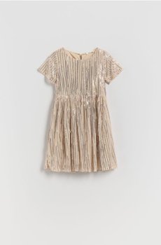 Reserved - Сукня з блискучою ниткою - бежевий - 292FW-08X