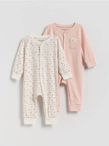 Reserved - Бавовняний ромпер, 2 шт. - пильно-рожевий - 673GJ-39X