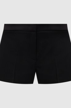 Черные шорты с шерстью с логотипом