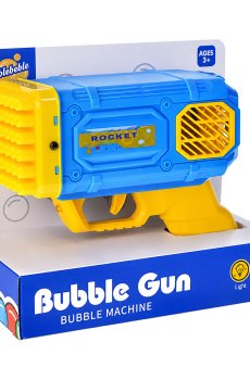 Детский пистолет с мыльными пузырями YG Toys на батарейках, в коробке, 19*8*16 см, от 3 лет (B43)