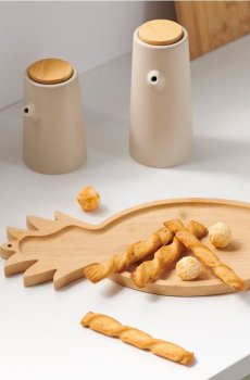 Бамбукова тарілка - бежевий