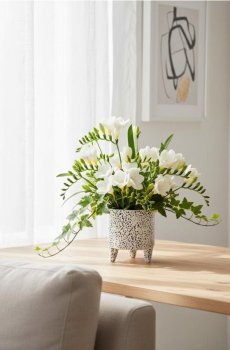 Квітковий горщик на ніжках з крапчастим візерунком - чорний